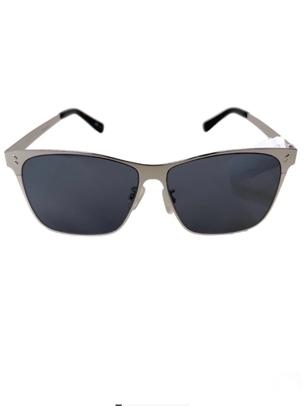STELLA MCCARTNEY Brushed Silver Frame NEW Gray Gradient Lens Sunglasses
